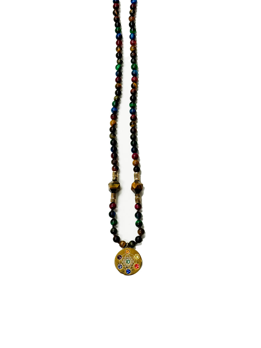 Highest Angel Rainbow Tiger Eye Necklace